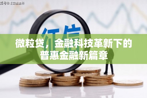 马边微粒贷，金融科技革新下的普惠金融新篇章