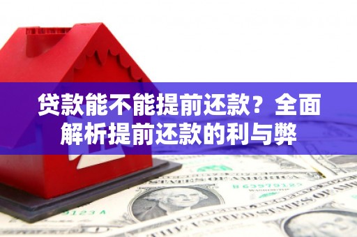 马边贷款能不能提前还款？全面解析提前还款的利与弊