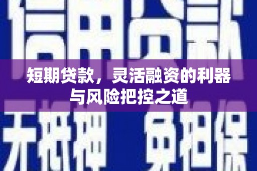 马边短期贷款，灵活融资的利器与风险把控之道