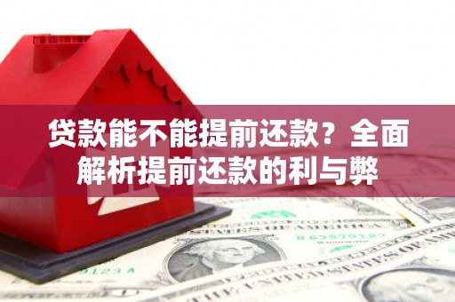 马边贷款能不能提前还款？全面解析提前还款的利与弊