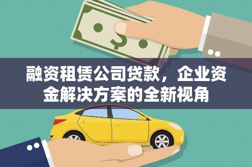 马边融资租赁公司贷款，企业资金解决方案的全新视角