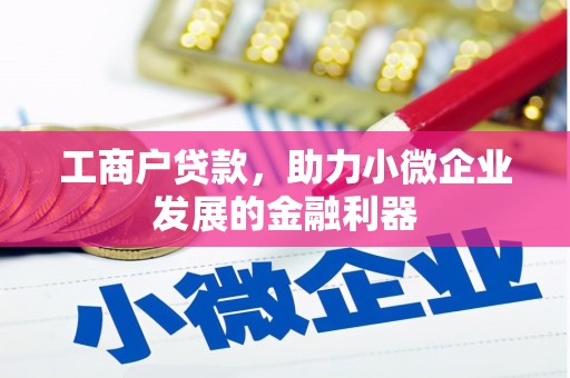 马边工商户贷款，助力小微企业发展的金融利器