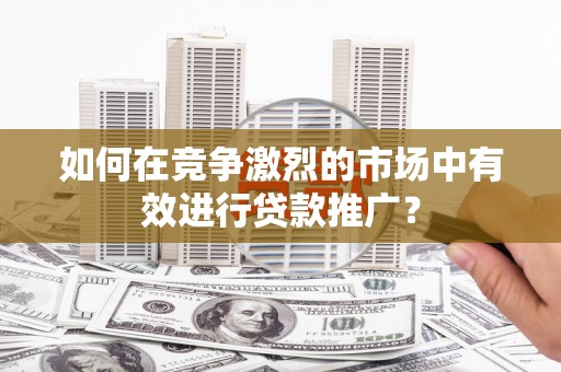 马边如何在竞争激烈的市场中有效进行贷款推广？