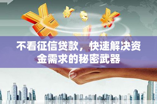 马边不看征信贷款，快速解决资金需求的秘密武器