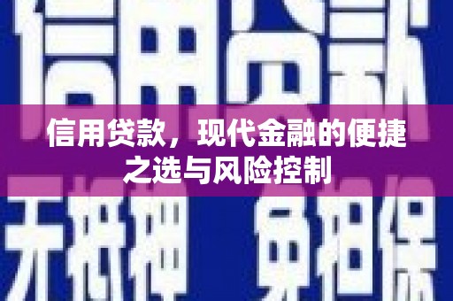 马边信用贷款，现代金融的便捷之选与风险控制