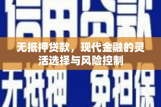 马边无抵押贷款，现代金融的灵活选择与风险控制