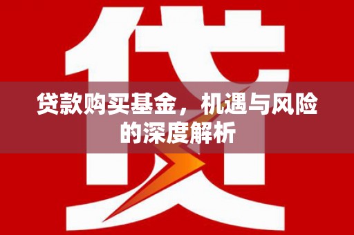 马边贷款购买基金，机遇与风险的深度解析