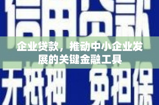 马边企业贷款，推动中小企业发展的关键金融工具