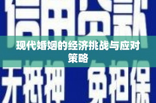 马边现代婚姻的经济挑战与应对策略