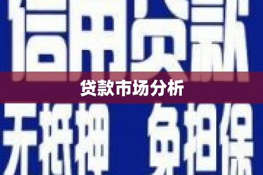 马边贷款市场分析