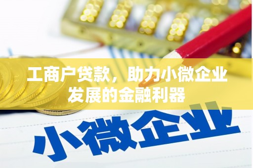 马边工商户贷款，助力小微企业发展的金融利器