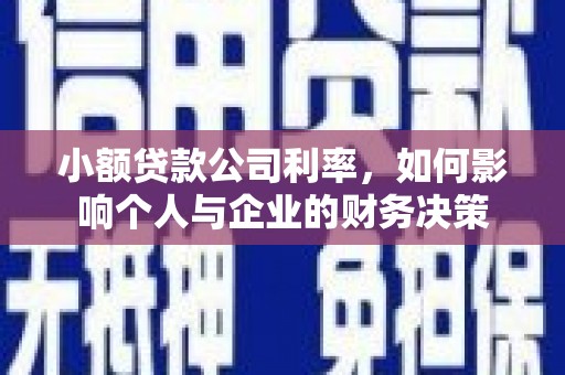 马边小额贷款公司利率，如何影响个人与企业的财务决策