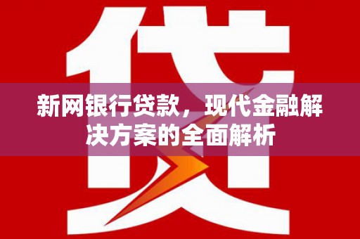 马边新网银行贷款，现代金融解决方案的全面解析