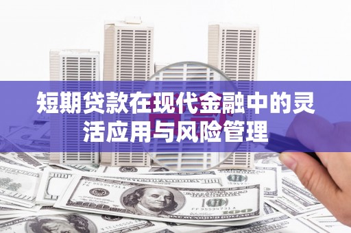 马边短期贷款在现代金融中的灵活应用与风险管理