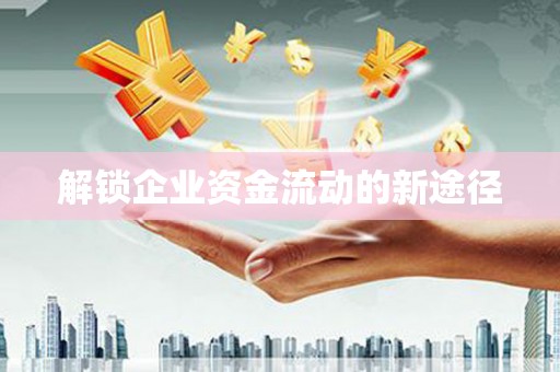 马边解锁企业资金流动的新途径