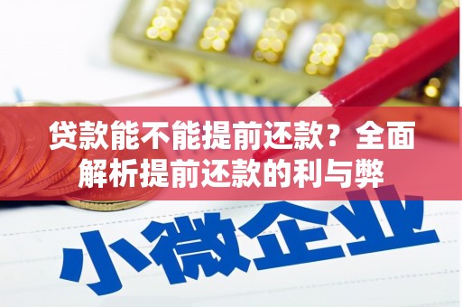 马边贷款能不能提前还款？全面解析提前还款的利与弊