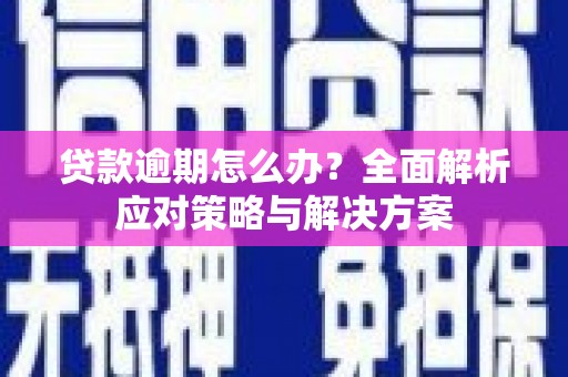 马边贷款逾期怎么办？全面解析应对策略与解决方案